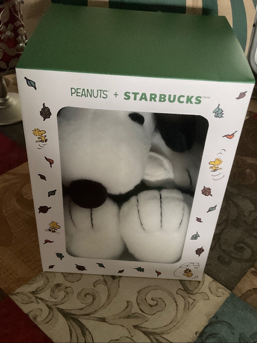 Starbucks Peanuts White & Black Snoopy Plush Collectible